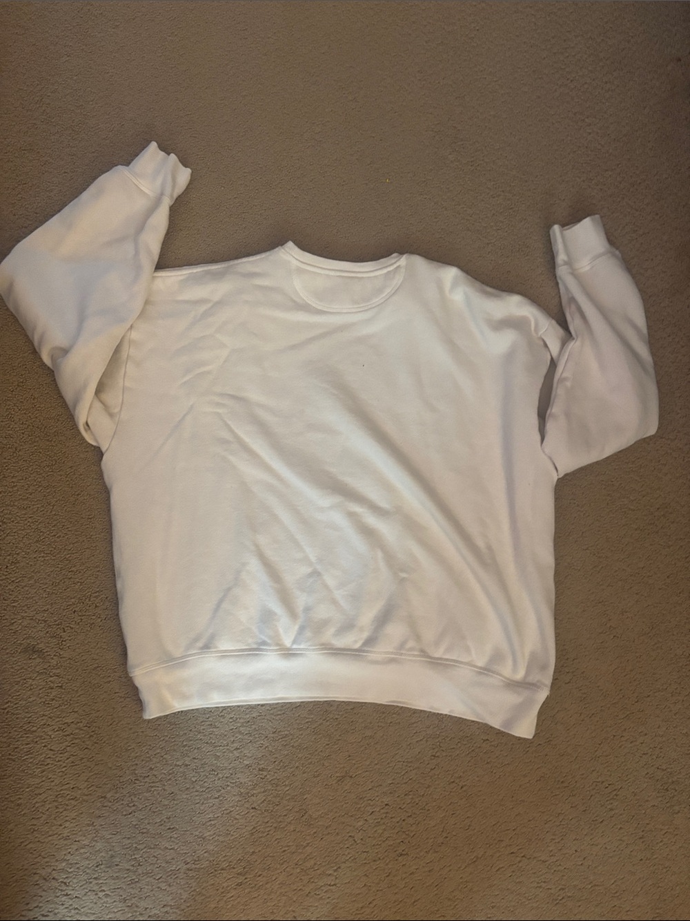 PINK Victoria's Secret Crewneck Sweatshirt - Cream EUC XL Vintage - Picture 5 of 5